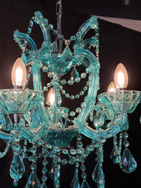 The Belle Époque Chandelier 5 Arms Blue