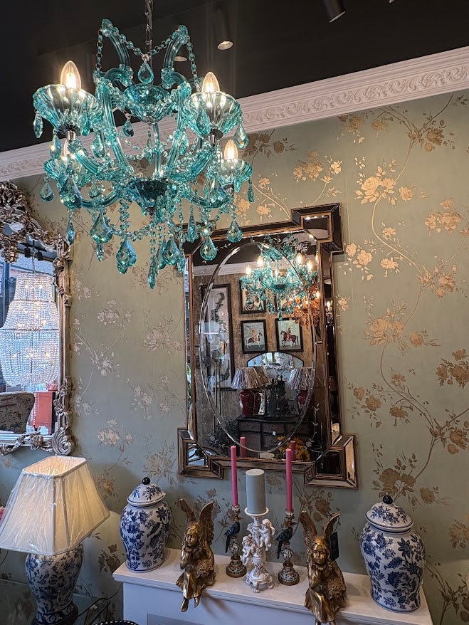 The Belle Époque Chandelier 5 Arms Blue