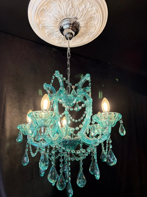 The Belle Époque Chandelier 5 Arms Blue